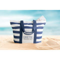 Beach Bag in Canvas with Stripes with Customized Logo